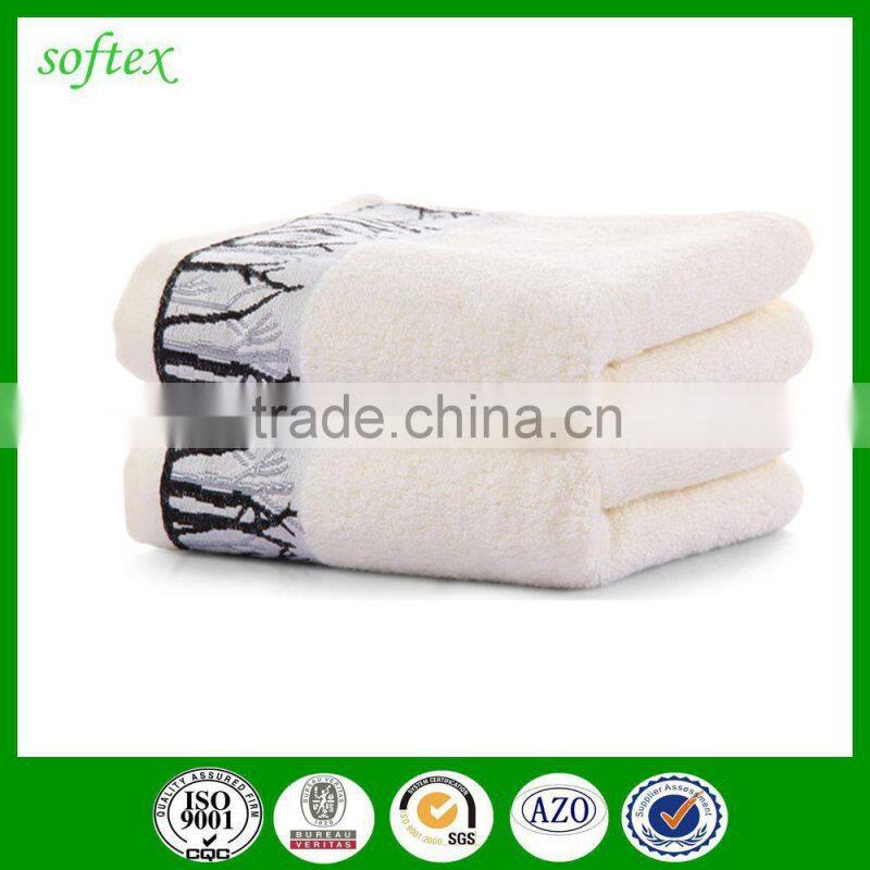 hot sale luxury embroidery bamboo face towel
