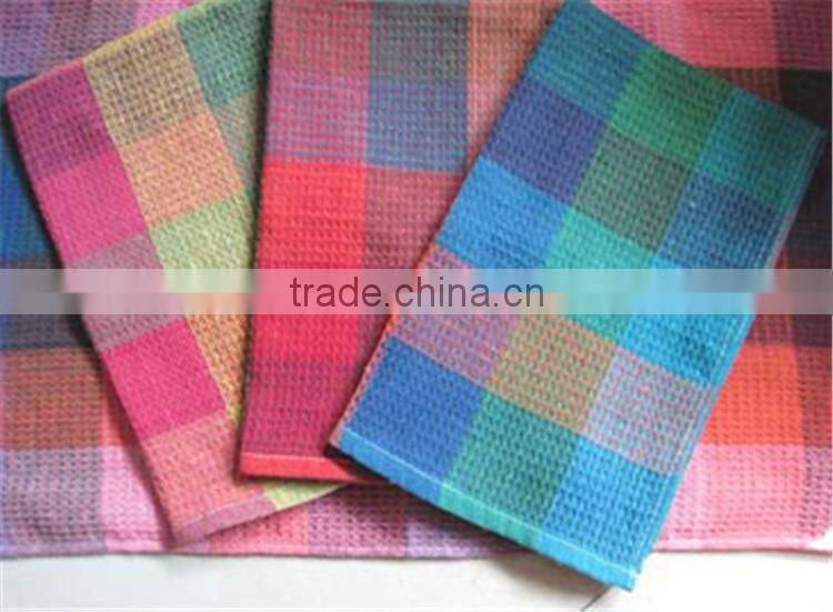 home textiles high quality kitchen cotton towel with check