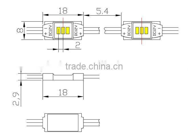 shenzhen manufacture sell 3 3014 mini led module light for letters