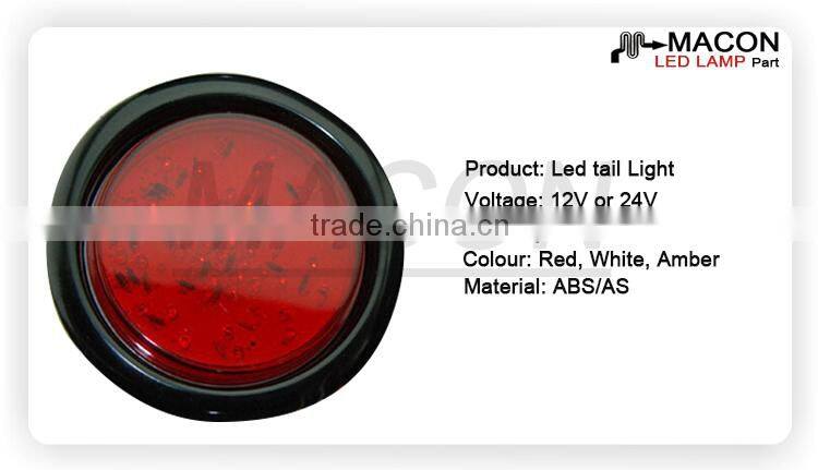 12v 24v 4" round led truck light led side marker lights for trucks