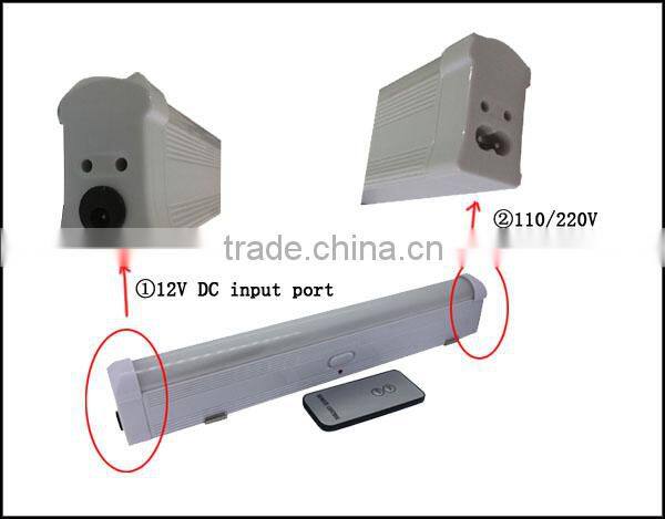 AC 4.4w led tube light 2w solar panel powered fluorescent lamp