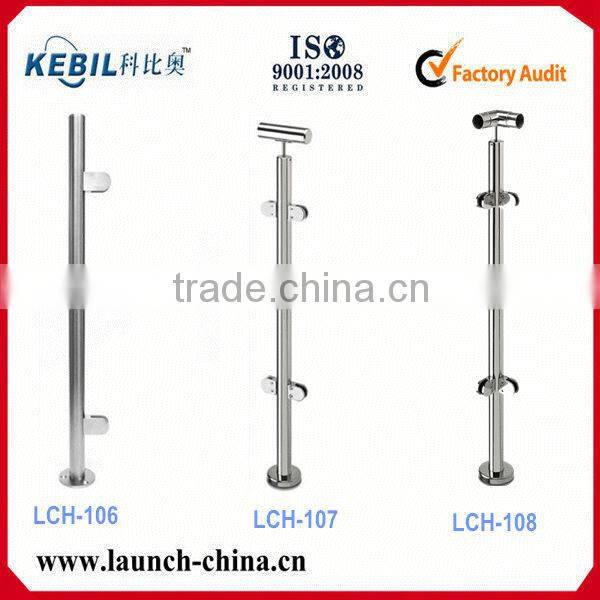 Stainless steel face mouting base plate glass railing post