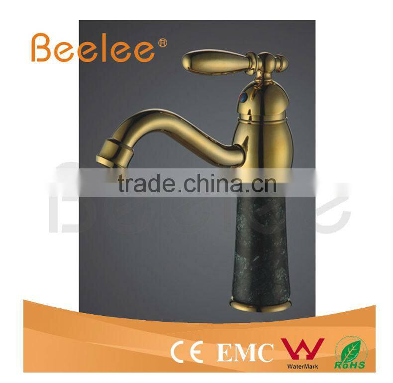 Gloden color bathroom basin mixer european faucet
