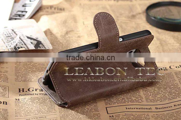 2015 hot selling retro style wallet leather case for samsung galaxy s6 edge china wholesale mobile phone case