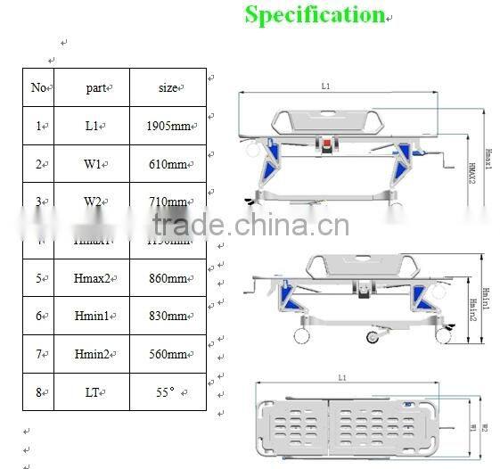 cheap price China manual hospital bed