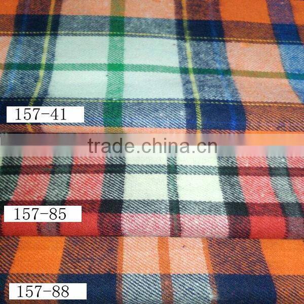 16*16 58*52 cotton/polyester yarn dyed flannel fabric for shirt with ready bulk good quality