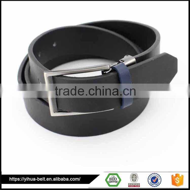 Fashion Black Cheap Price Special Design belt for men with flat buckle