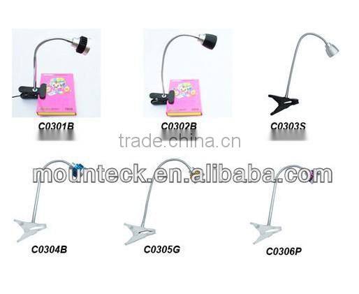 Made in China shadeless table lamps flexible bed reading light