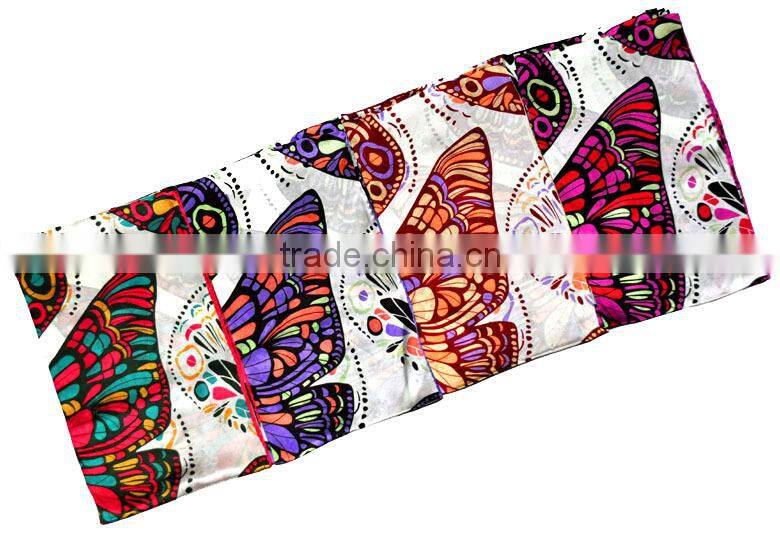 Top Fashion High Quality Pure Silk Ptinted Scarf Customized Scarves Shawl Wraps