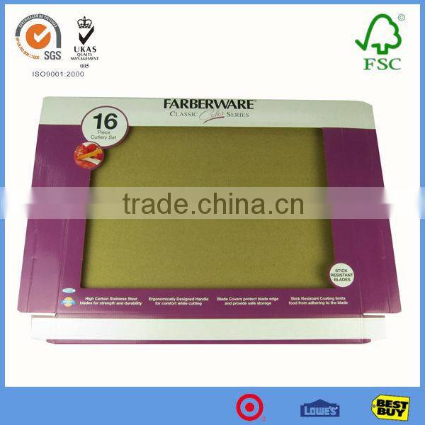 High Quality Made in China Custom Printed Corrugated cardboard gift boxes with clear window