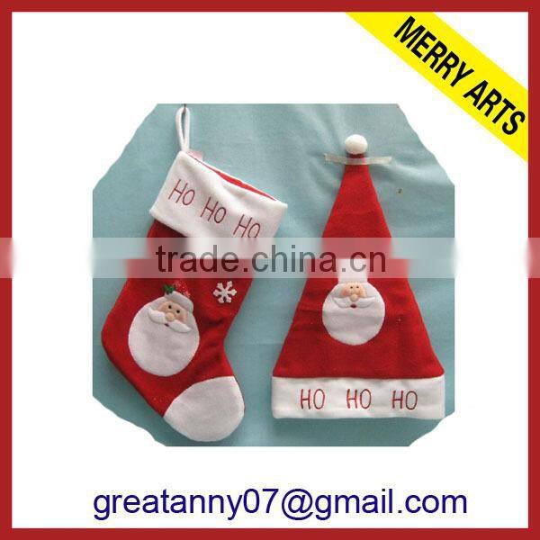 wall sticker santa claus christmas stocking x'mas decoration