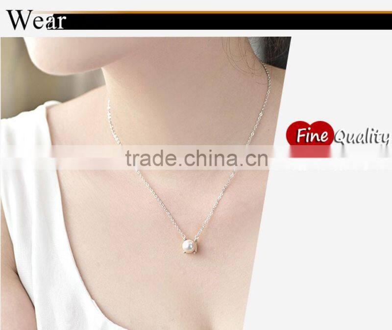 AAA freshwater pearl pendant silver jewelry with necklace
