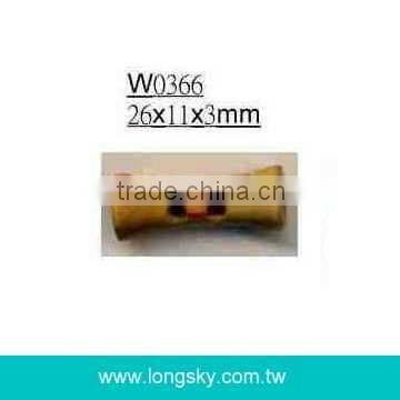 (#W0368) classical 2 holes wooden toggle coat button