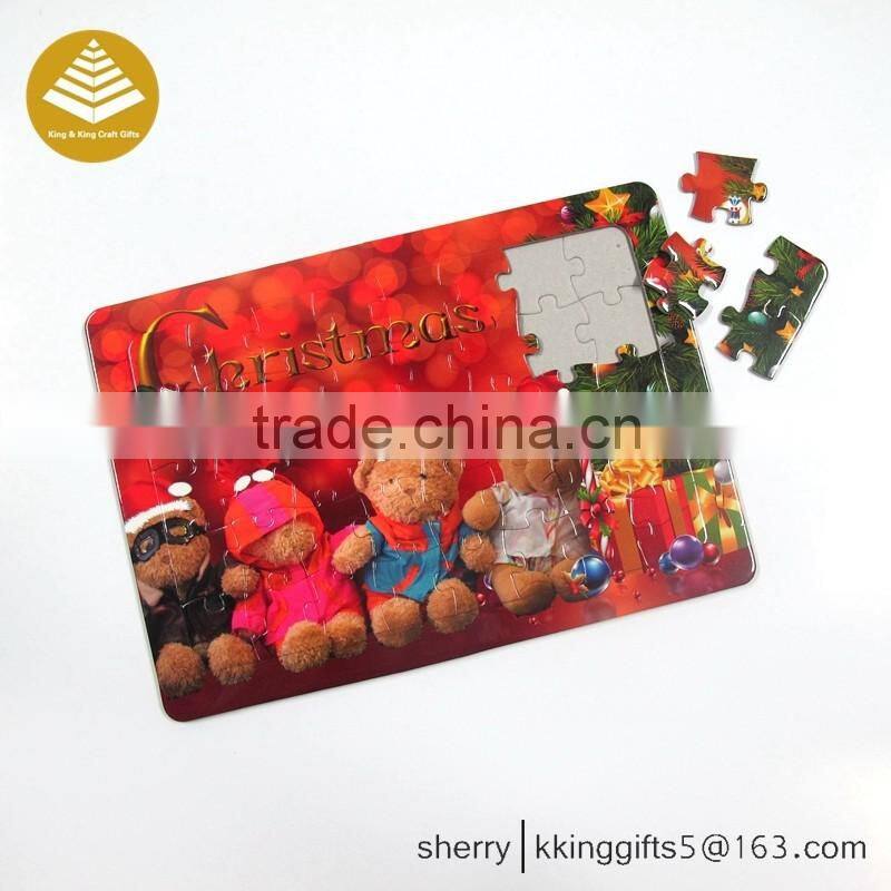 Wholesale custom recycled cardboard 3d wood 3d effect jigsaw puzzle