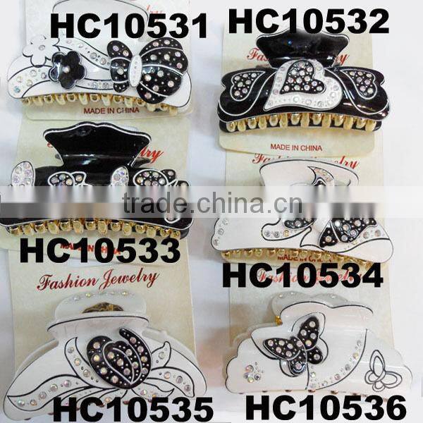 fashion jeweled butterfly hair accessories korean plastic hair claw clip