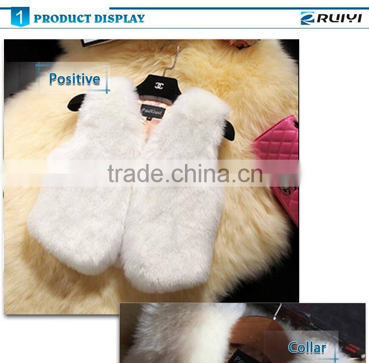 European fashion women's clothing winter man-made fur short vest