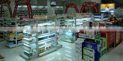 Epoxy powder coating white supermarket display shelve