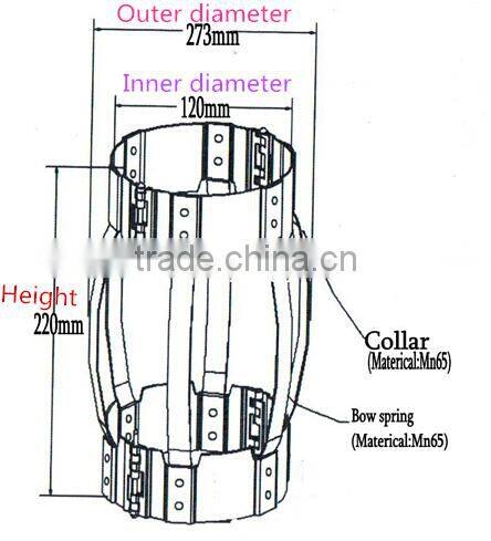 8 5/8" bow casing centralizer for water well drilling