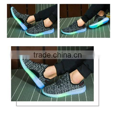 Hot selling reflect light shoes reflect sole flyknit sport shoes CASUAL SHOES