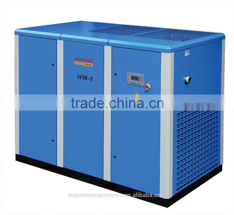 SF90-TA 90KW/122HP 7 BAR AUGUST variable frequency air cooled screw air compressor inverter