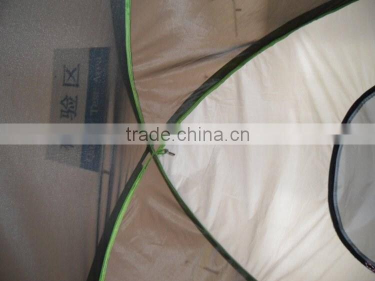 Nylon Fabric and Fiberglass Pole Material 2 room camping tent
