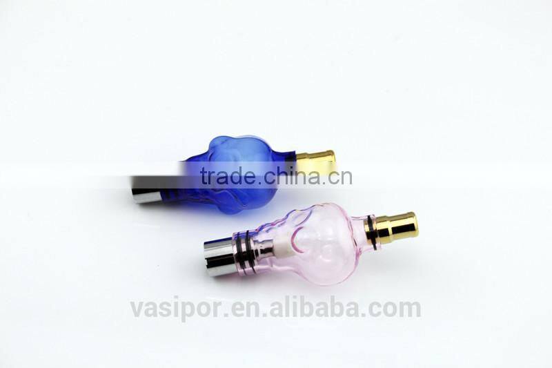 colorful wax glass skull vaporizer atomzier china wholesale !