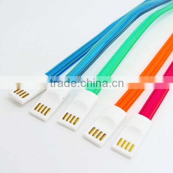 Top quality material TPE charging and syne data a flat micro usb cable
