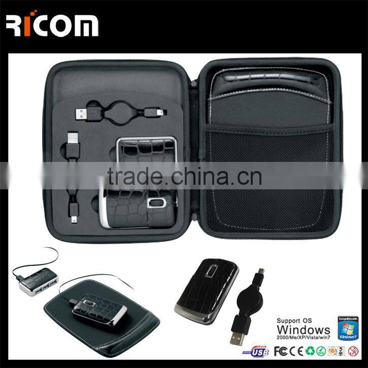 Ricom leather travel set,leather gift set travel kit,leather wholesale travel set--Shenzhen Ricom