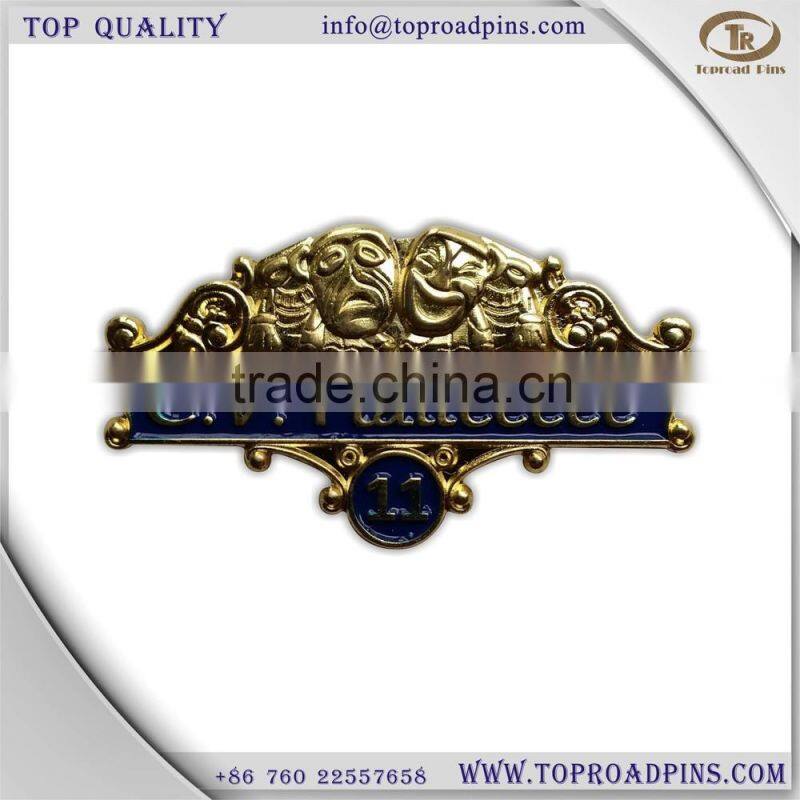 hot sale metal custom lapel pins with butterfly clasp