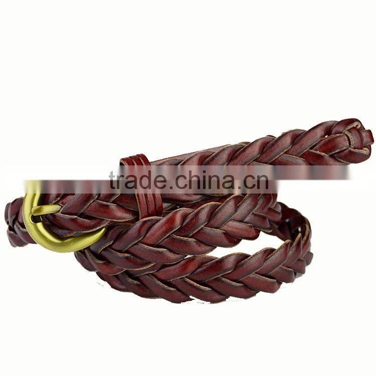 Drop Shipping 2cm Wide 100% Handmade Weave Belt For Girl