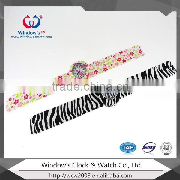 China Watch Factory Colorful Silicone Slap Watch