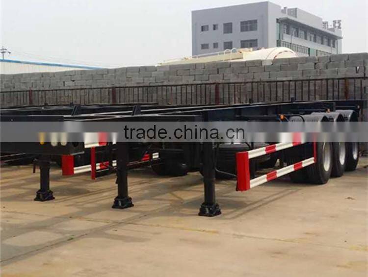 Hot sale 3 axle 50tons 40 ft container skeleton used trailer for UK