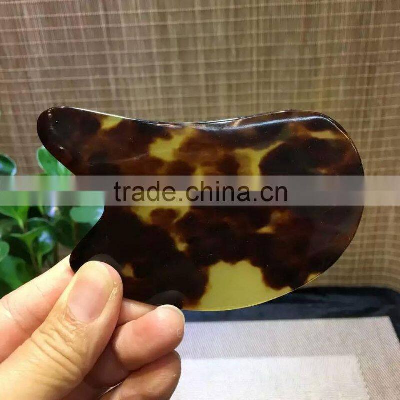 Natural Wild Hawksbill Guasha Plate Scrapping Massage Jade