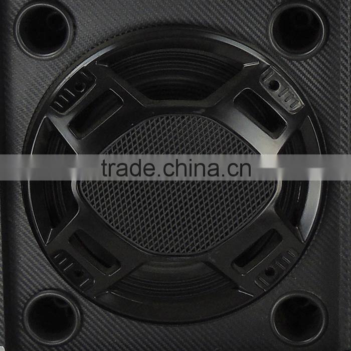 Dance club speaker 10 inch active wooden speaker box with colorful light