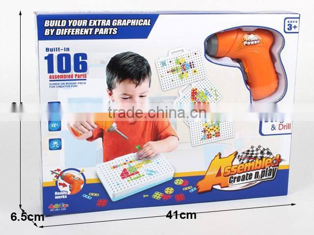 DIY Mosaics Play Set with Carry Case Assembled Creative Toys