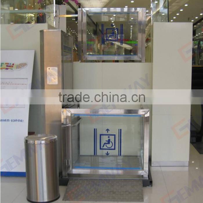 Latest design outdoor vertical handicap wheelchair platform lift for disabled
