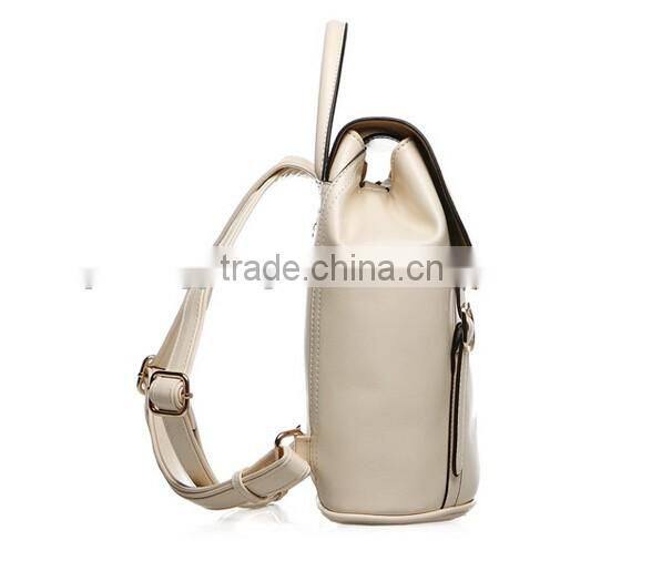 leather backpack college girl style knapsack woman gender casual laptop bag