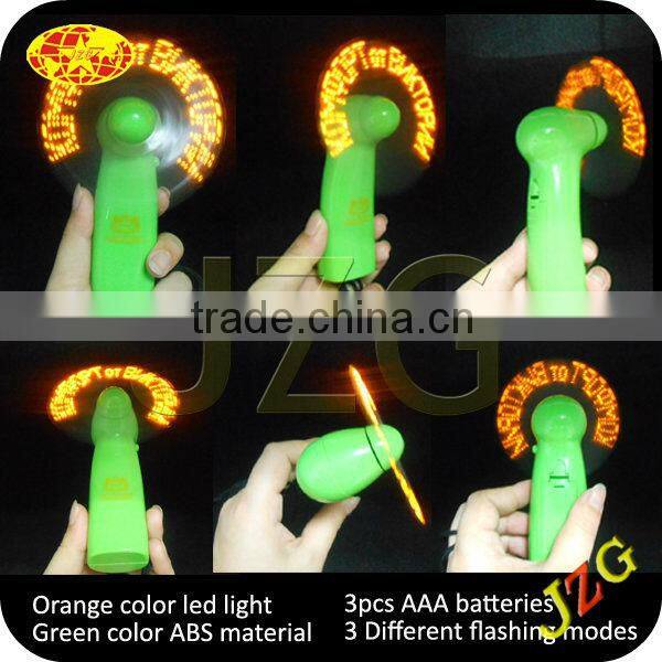 Battery-Operated Message Flashing Led Mini Fan Led Fan