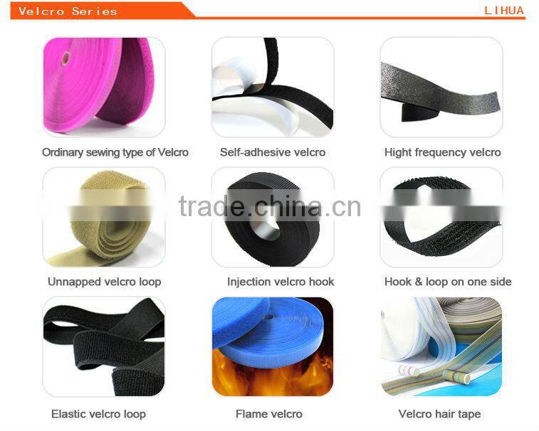 100% nylon colored sew -on hook and loop tape