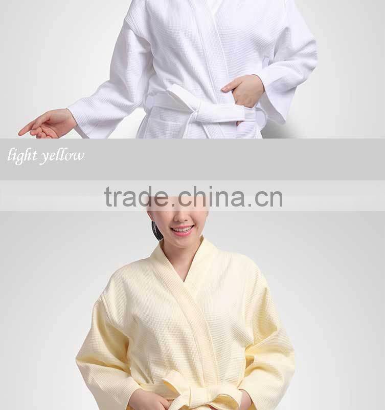 Waffle Suana Bathrobe 100% Cotton Robe For Men And Women Use Garments