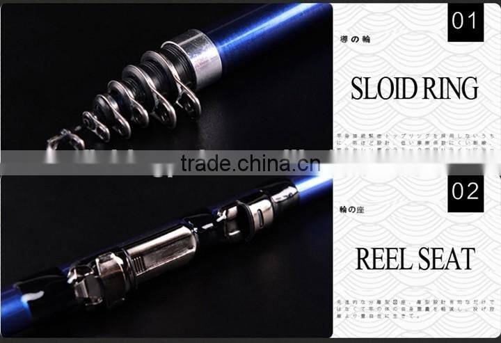 2.7M/3.0M/3.6M/4.5M/5.4M Blue Color Set Spinning Fishing Rod and Fishing Reel 6 Ball Bearing Combo