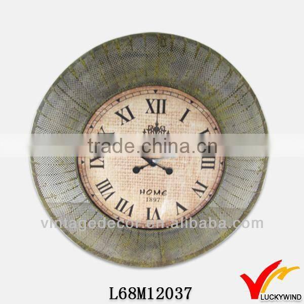 Decoration butterfly design antique antique metal table clock