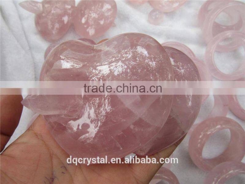 rose quartz heart and arrow crystal heart for sale