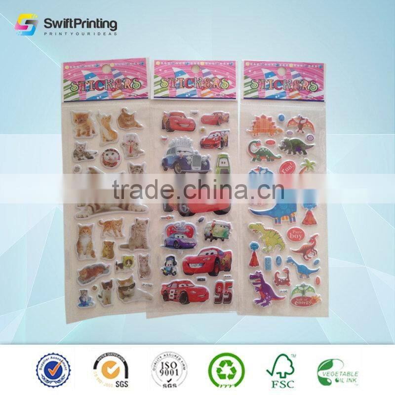 Special Crazy Selling printing colorful resin sticker