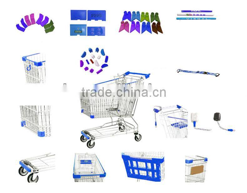 RUHAO china factory RH-ST03 1060*700*1020mm Hot Sale Supermarket Shopping Trolley With double Baby Seats