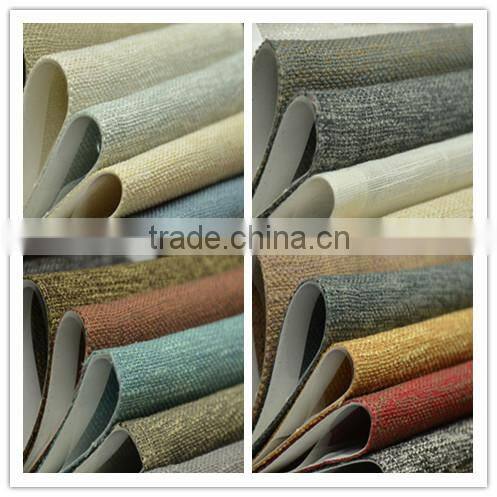 100% Polyester printing fabric faux linen fabric bond with pongee fabric