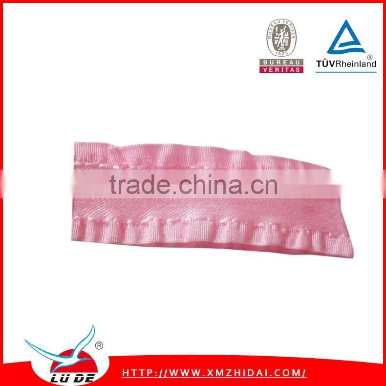 Wholesale High quality Pink Satin Ribbon With ruffle Edge
