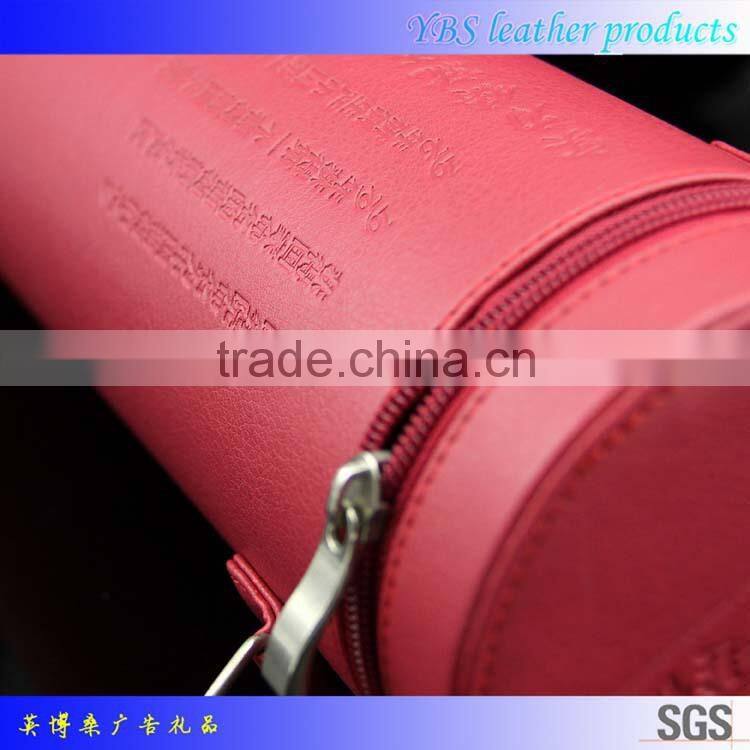 PU leather wine bag with zipper design
