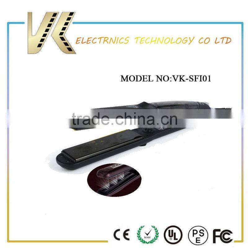 flat iron lcd electric steam hair straightener