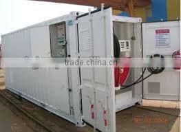 Containerized mobile filling station both for gasoline and diesel skid mounted mobile petrol station